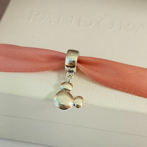 Pandora DISNEY Solid Mickey Icon Dangle Charm Pendant - Picture 1 of 12